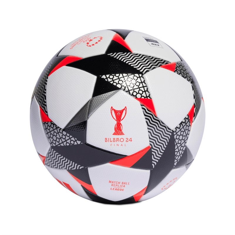 adidas UWCL Champions League 23/24 Knockout Wedstrijd Voetbal (FIFA Kwaliteit Gecertificeerd) Wit/Zwart/Solar Red - Afbeelding 2