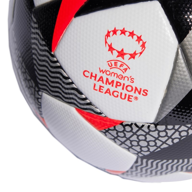 adidas UWCL Champions League 23/24 Knockout Wedstrijd Voetbal (FIFA Kwaliteit Gecertificeerd) Wit/Zwart/Solar Red - Afbeelding 4