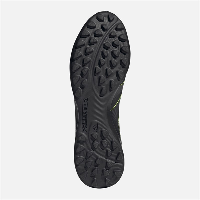 adidas Herren Predator League Schnürsenkellose TF Astro Fußballschuhe Core Black/Carbon/Lucid Lemon - Bild 2