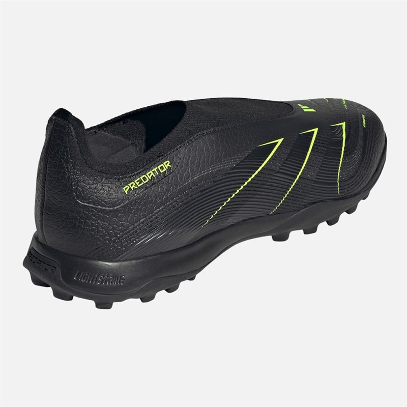 adidas Herren Predator League Schnürsenkellose TF Astro Fußballschuhe Core Black/Carbon/Lucid Lemon - Bild 3