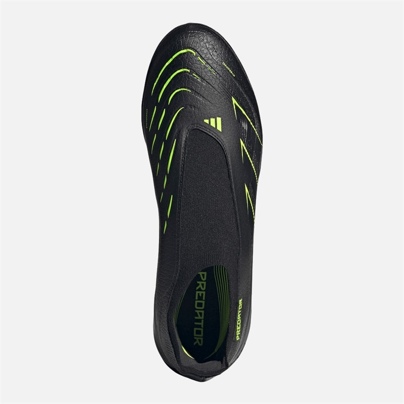 adidas Herren Predator League Schnürsenkellose TF Astro Fußballschuhe Core Black/Carbon/Lucid Lemon - Bild 4