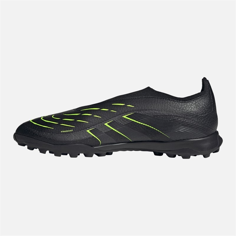 adidas Herren Predator League Schnürsenkellose TF Astro Fußballschuhe Core Black/Carbon/Lucid Lemon - Bild 5