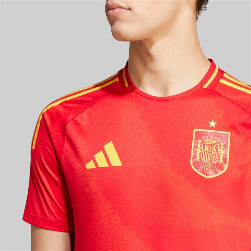 adidas Heren FEF Spanje 23/24 Authentiek Thuis Tenue Better Scarlet - Afbeelding 3