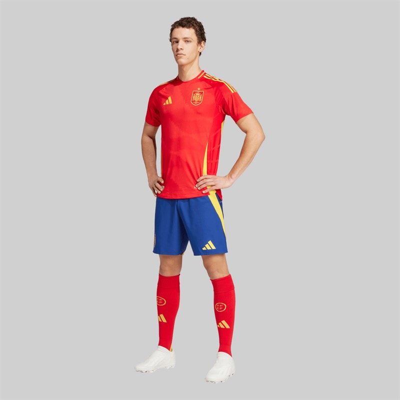 adidas Heren FEF Spanje 23/24 Authentiek Thuis Tenue Better Scarlet - Afbeelding 5