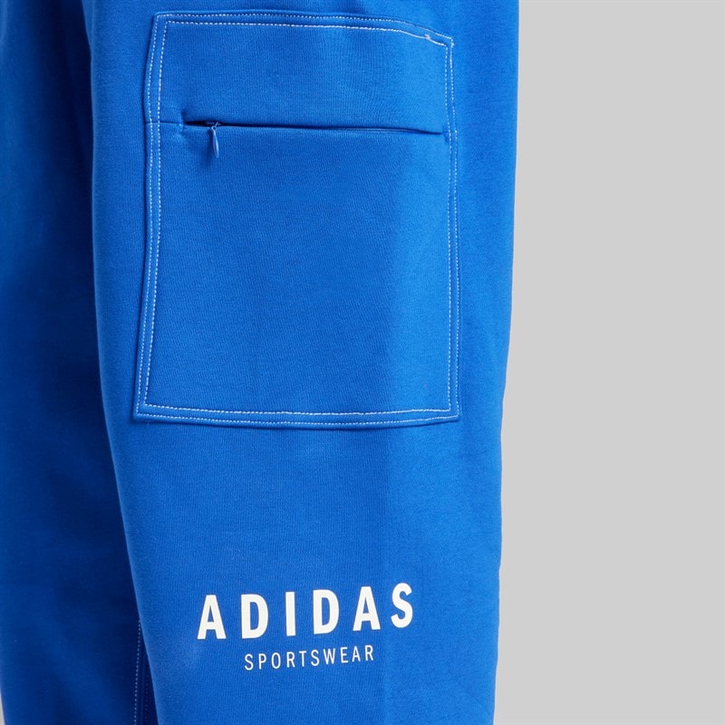 adidas Pantalon cargo ample en molleton Homme toutes saisons Royal Blue/Off White - Image 3