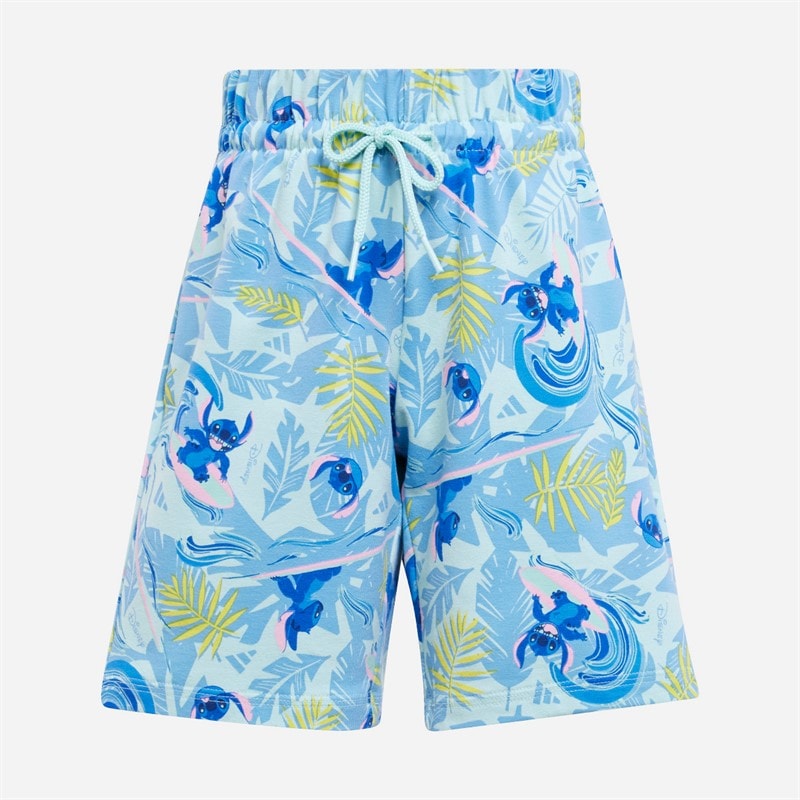 adidas Kinderen X Disney Lilo En Stitch T Shirt En Shorts Set Wit/Semi Flash Aqua - Afbeelding 4