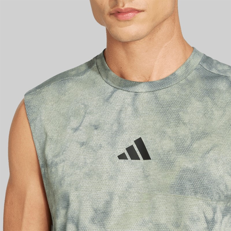 adidas Herren Primelift Grafik Tanktop Wonder Silver/Schwarz - Bild 4