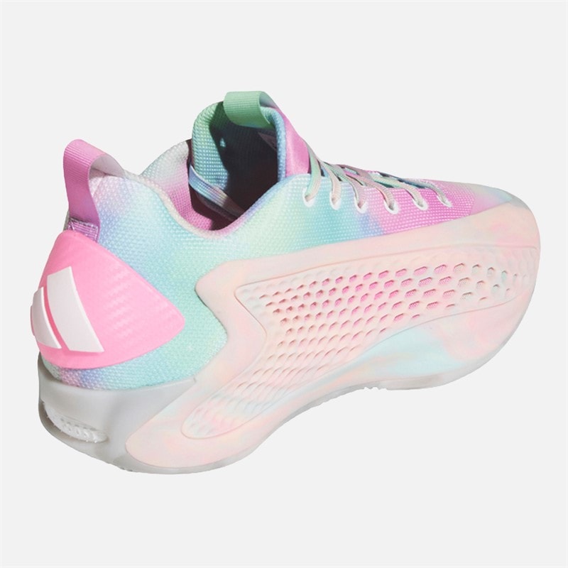 adidas Heren Anthony Edwards 1 Lage Sneakers Cloud White/Acid Orange/Bliss Pink - Afbeelding 3
