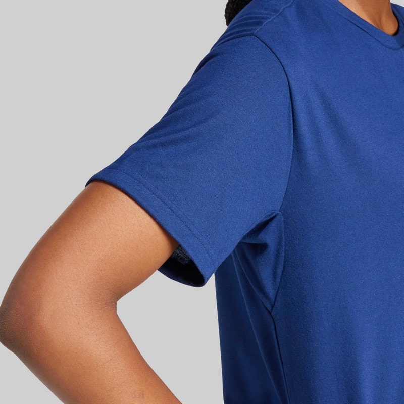 adidas Damen Workout Großes Logo T Shirt Dark Blue - Bild 4
