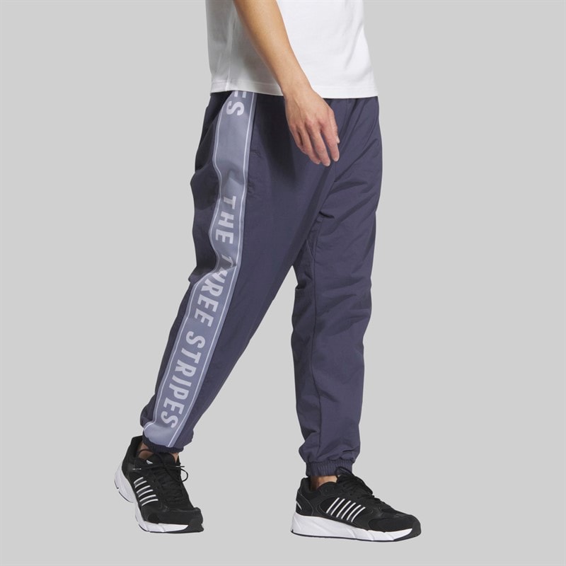 adidas Heren Wording Losse Pasvorm Geweven Trainingsbroek Shadow Navy