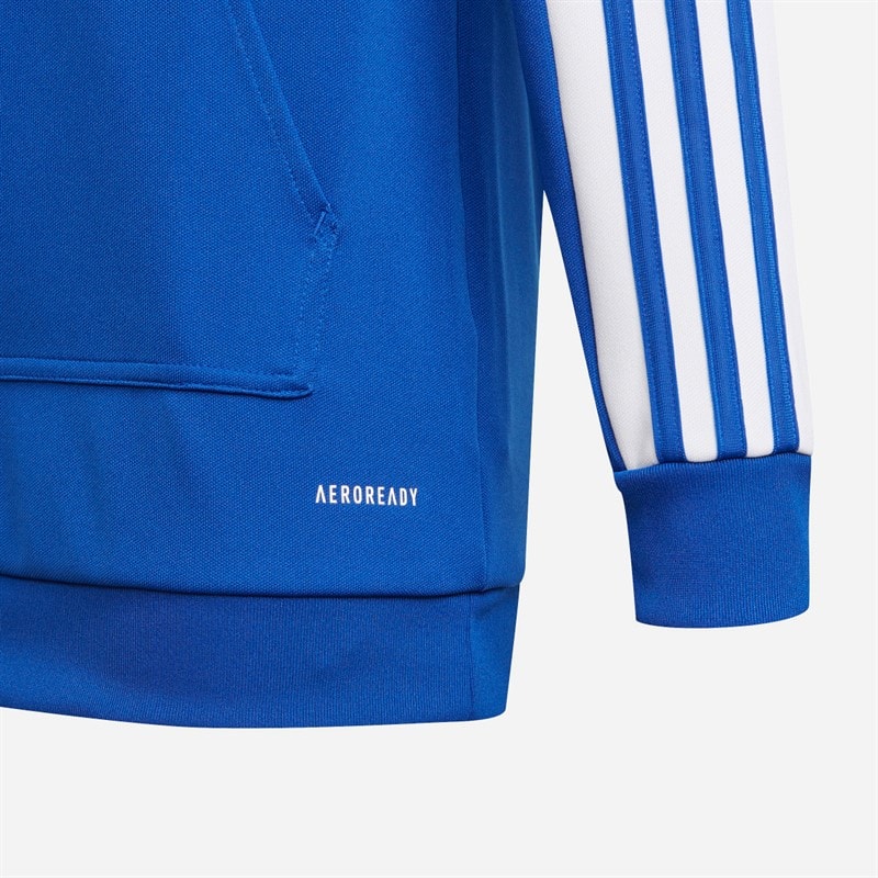 adidas Junior Junge Squadra 21 Kapuzenpullover Royal Blue/Weiß - Bild 3