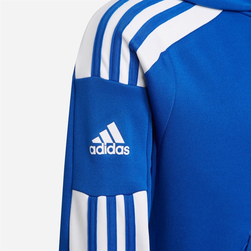 adidas Junior Junge Squadra 21 Kapuzenpullover Royal Blue/Weiß - Bild 4