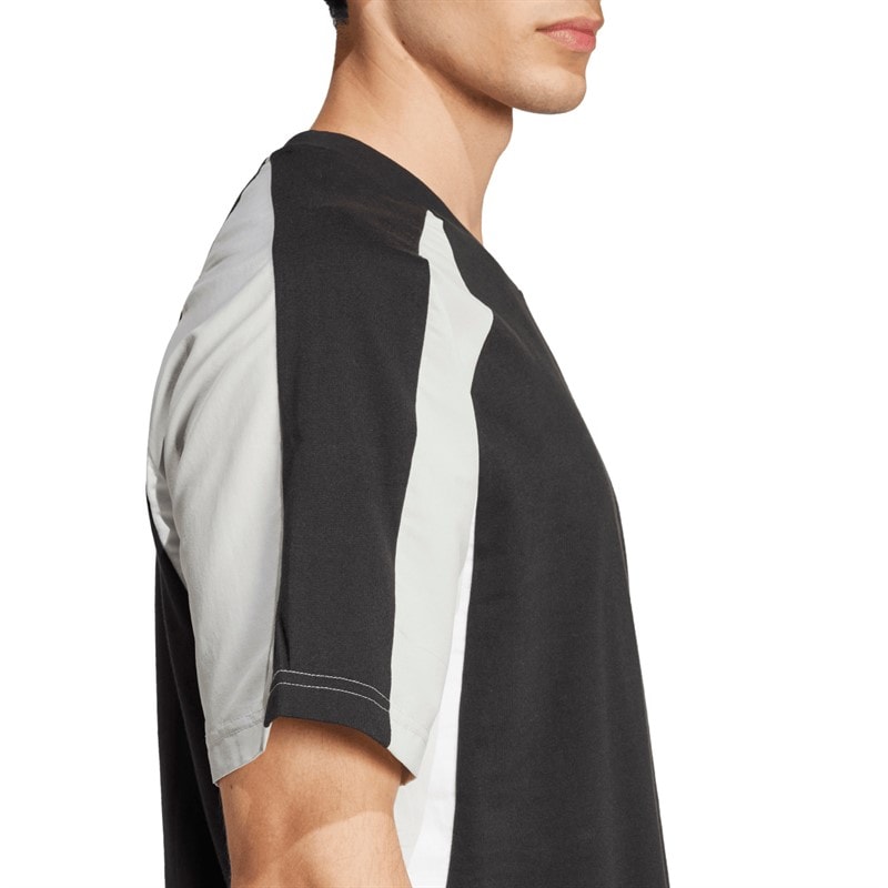 adidas T-shirt z kolorowymi blokami dla niego kolor Czarny – zdjęcie  4