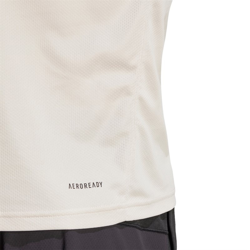 adidas Heren Train Essentiële T shirt Beige/Zwart Beige /Zwart - Afbeelding 4