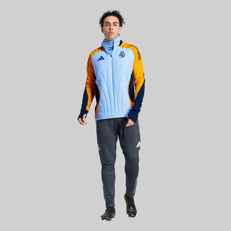 adidas Spodnie dresowe zimowe RMCF Real Madryt 24/25 Tiro dla niego kolor Dark Grey/Putty Mauve/Charcoal – zdjęcie  5