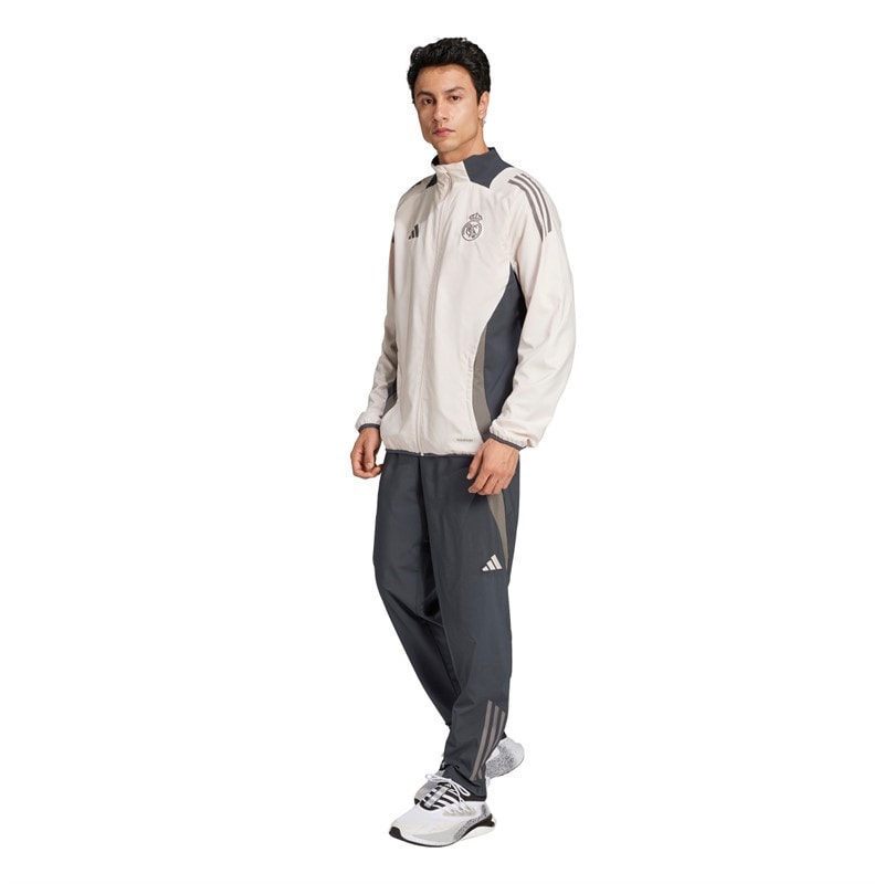 adidas Veste d'entraînement et de présentation européenne RMCF Real Madrid 24/25 Homme Putty Mauve/Dark Grey/Charcoal - Image 5