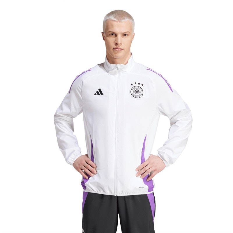 adidas Heren DFB Duitsland 23/24 Pre Match Jas Wit - Afbeelding 1
