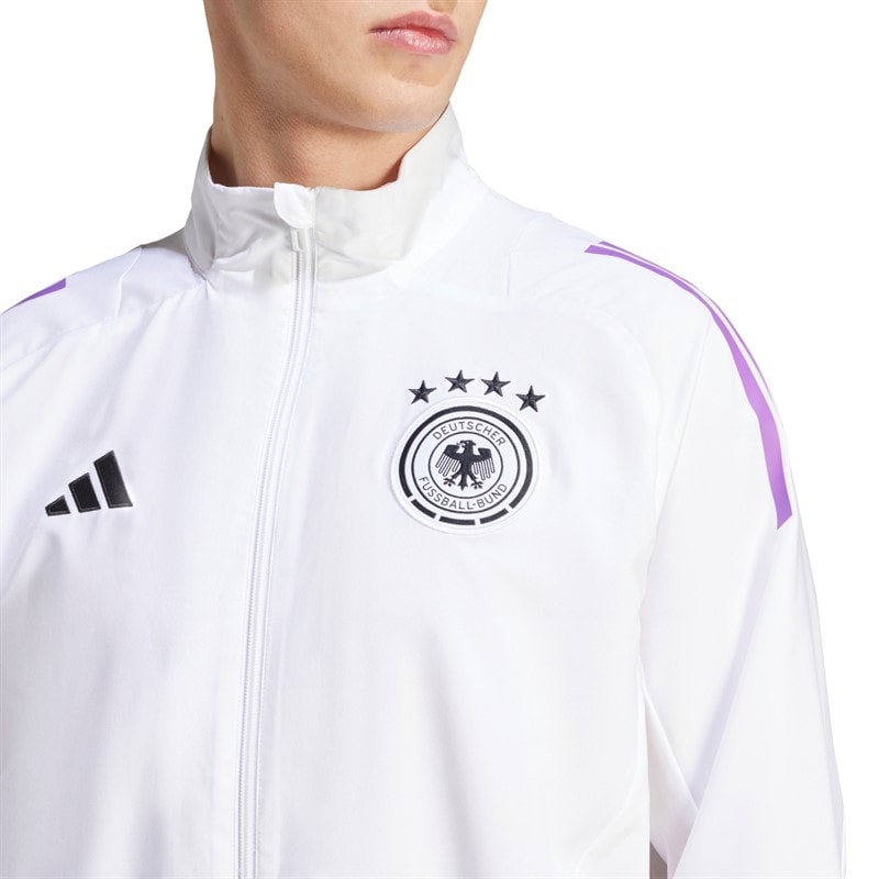 adidas Heren DFB Duitsland 23/24 Pre Match Jas Wit - Afbeelding 3
