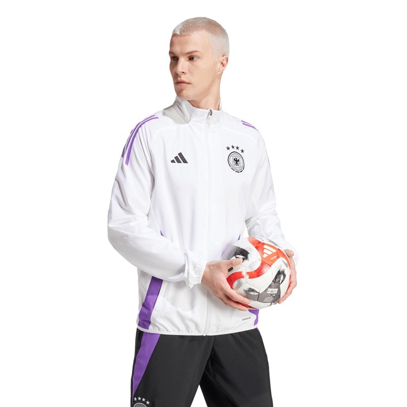 adidas Heren DFB Duitsland 23/24 Pre Match Jas Wit - Afbeelding 5