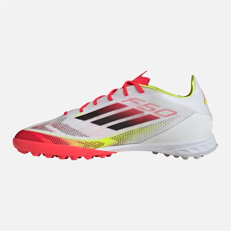 adidas Heren F50 Pro TF Kunstgras Voetbalschoenen Cloud White/Core Black/Solar Yellow - Afbeelding 5