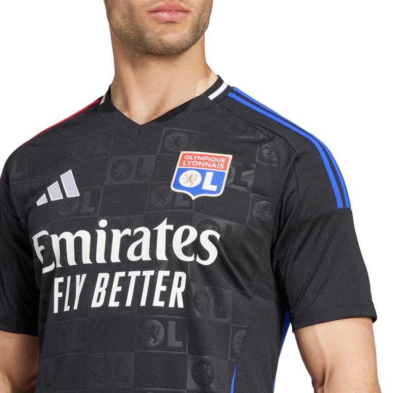 adidas Heren OL Olympique Lyonnais 24/25 Uit tenue Zwart - Afbeelding 3