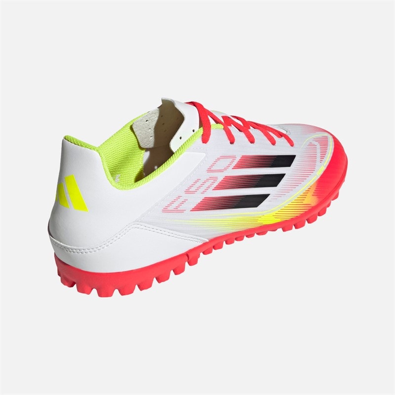 adidas Chaussures de football F50 Club TF Homme Cloud White/Core Black/Solar Yellow - Image 3
