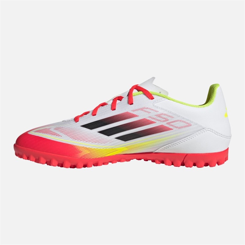 adidas Chaussures de football F50 Club TF Homme Cloud White/Core Black/Solar Yellow - Image 5