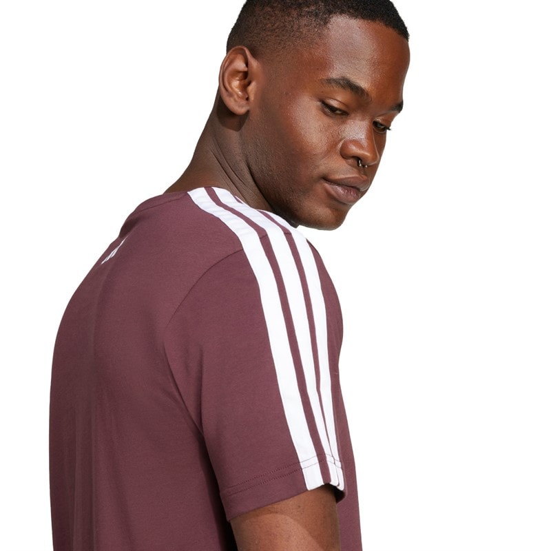 adidas Collegiate Linear Graphic T-shirt dla niego kolor Aurora Ruby – zdjęcie  4