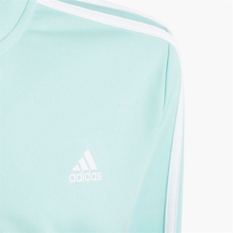 adidas Junior Meisjes Essentials 3-Stripes Trainingspak Semi Flash Aqua/Wit - Afbeelding 3