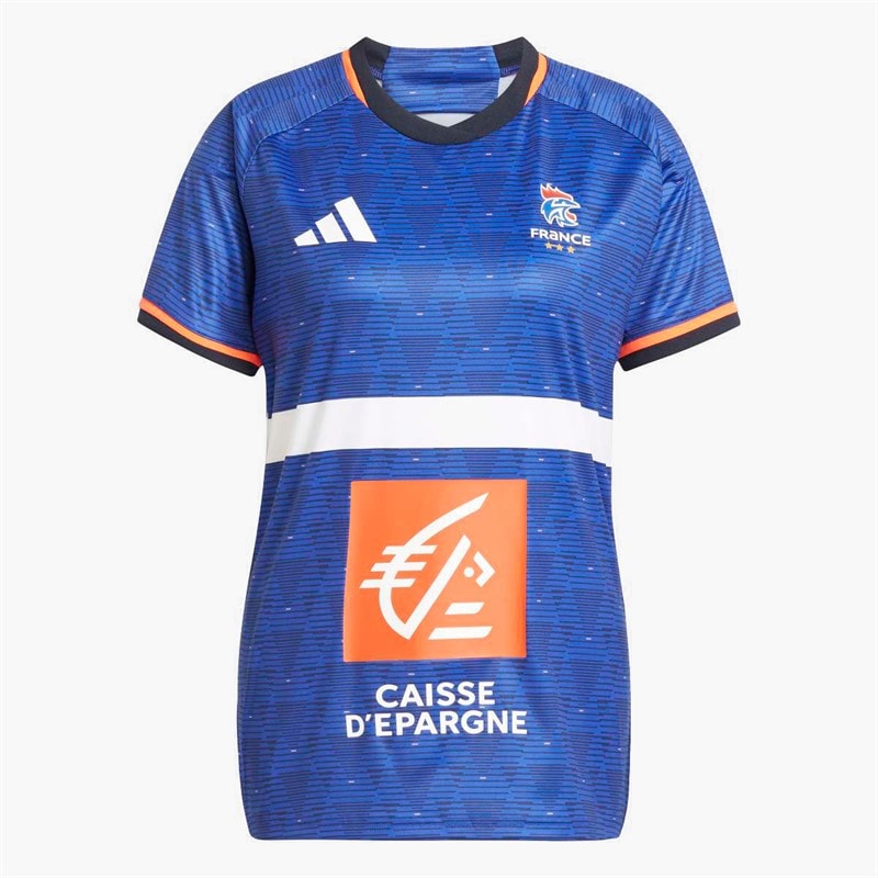 adidas Dames FFHB Frankrijk Handbal 25/26 Thuis Replica Shirt Semi Lucid Blue