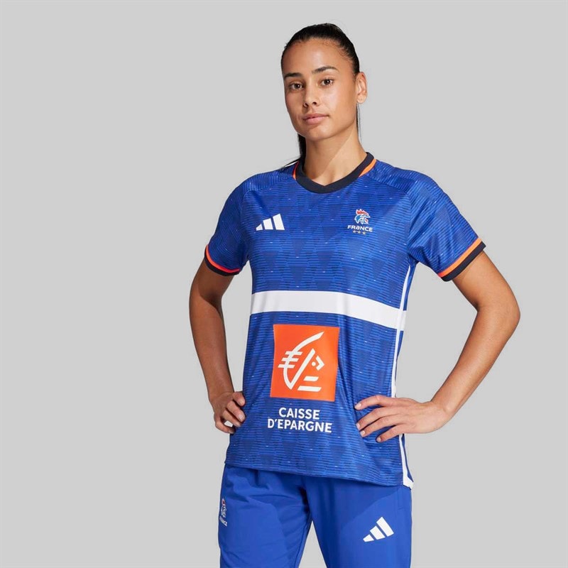 adidas Maillot Domicile Réplique FFHB France Handball Femme 25/26 Semi Lucid Blue - Image 2