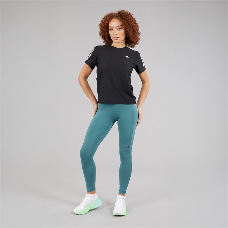 adidas Dames Own The Run Hardloop T-shirt Zwart - Afbeelding 4