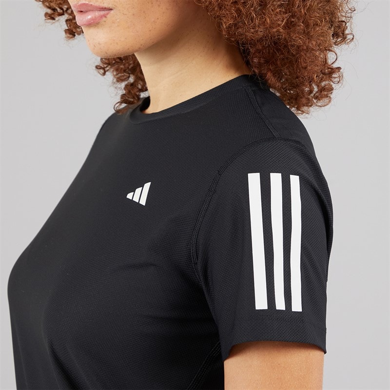 adidas Dames Own The Run Hardloop T-shirt Zwart - Afbeelding 5