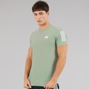 adidas Heren Own The Run hardloop T-shirt Silver Green