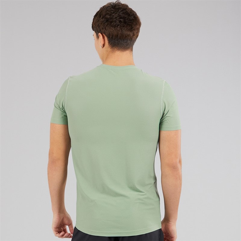 adidas Heren Own The Run hardloop T-shirt Silver Green - Afbeelding 2