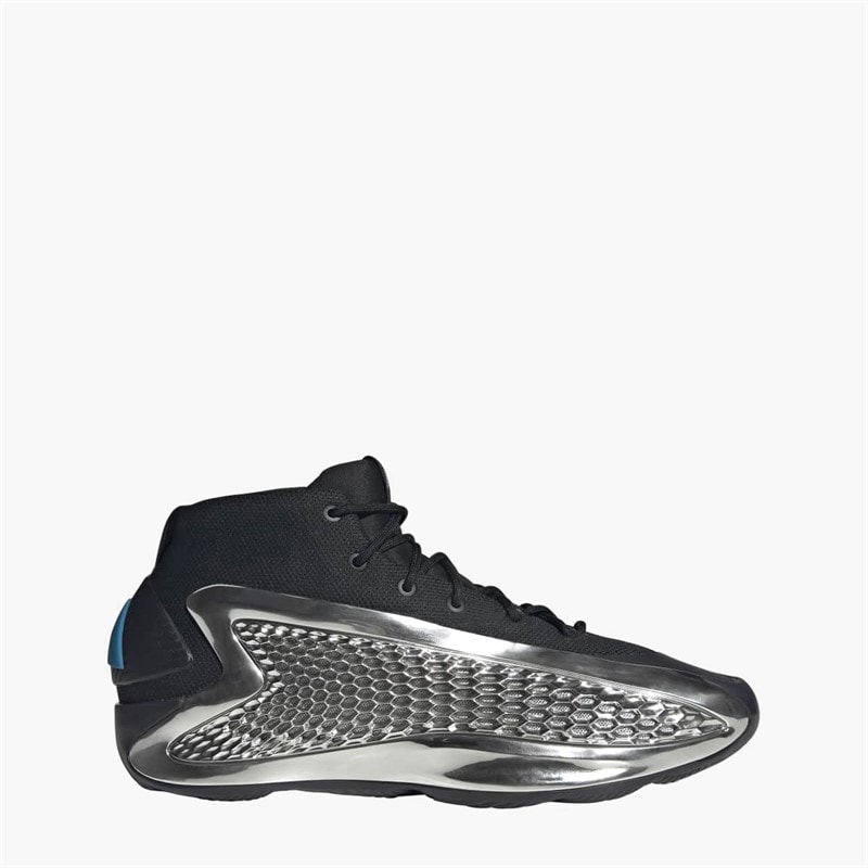 adidas Chaussures de basketball Homme Anthony Edwards 1 Mid 'Chrome Core Black/Silver Metallic/Core Black