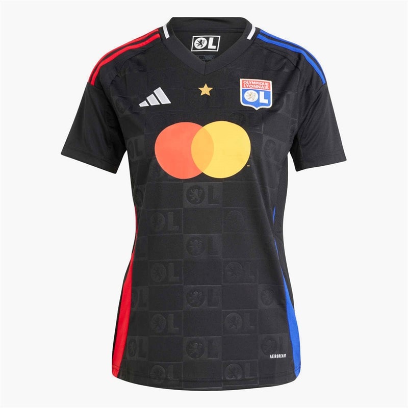 adidas Dames OL Olympique Lyon 24/25 Uit Shirt Zwart