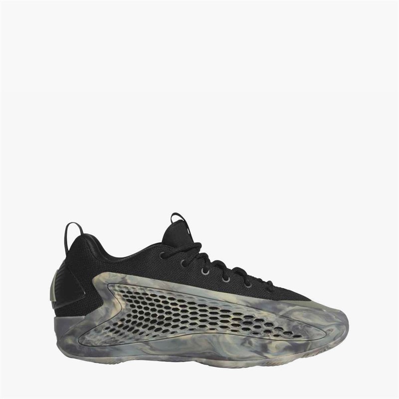 adidas Heren Anthony Edwards 1 Low 'Ascent' Basketbalschoenen Silver Pebble/Core Black/Wonder Beige - Afbeelding 1