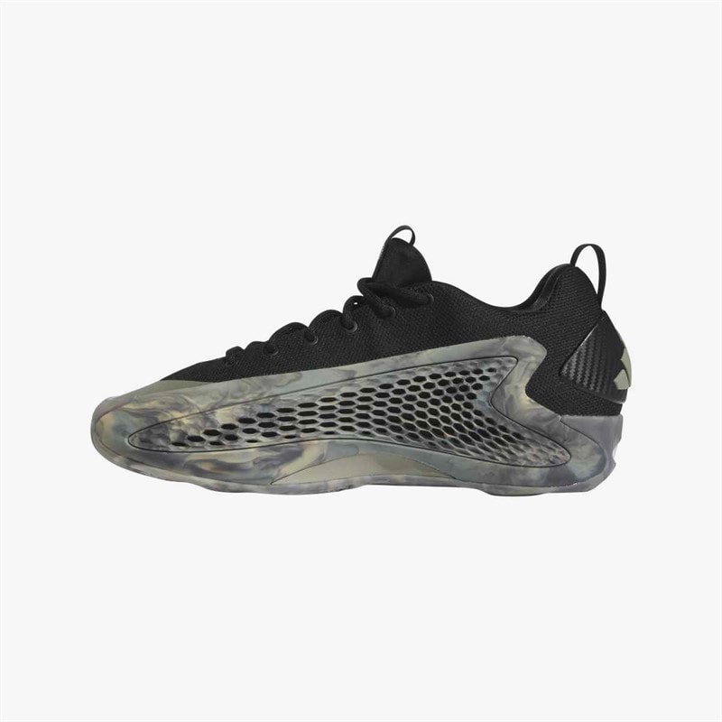 adidas Heren Anthony Edwards 1 Low 'Ascent' Basketbalschoenen Silver Pebble/Core Black/Wonder Beige - Afbeelding 5