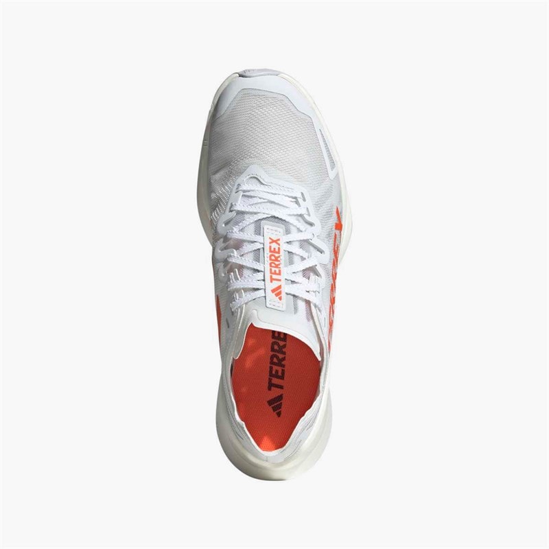 adidas Heren Terrex Agravic Speed Ultra Trail Hardloopschoenen Cloud White/Impact Orange/Dash Grey - Afbeelding 4