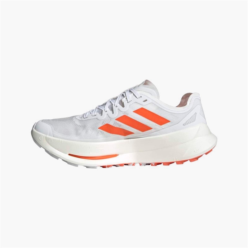 adidas Heren Terrex Agravic Speed Ultra Trail Hardloopschoenen Cloud White/Impact Orange/Dash Grey - Afbeelding 5