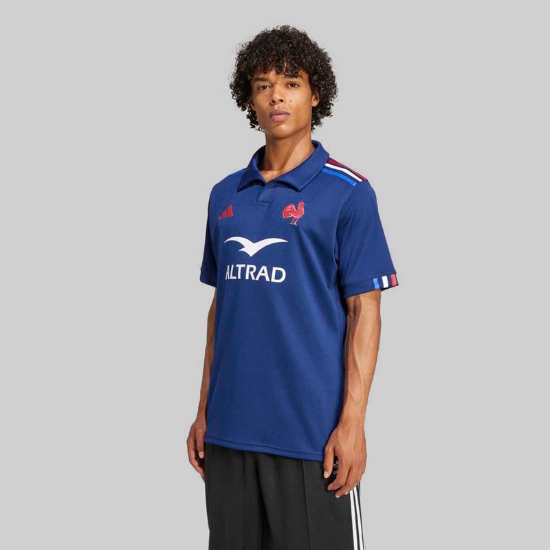 adidas Heren FFR Frankrijk Rugby 24/25 Home Jersey Dark Blue - Afbeelding 3
