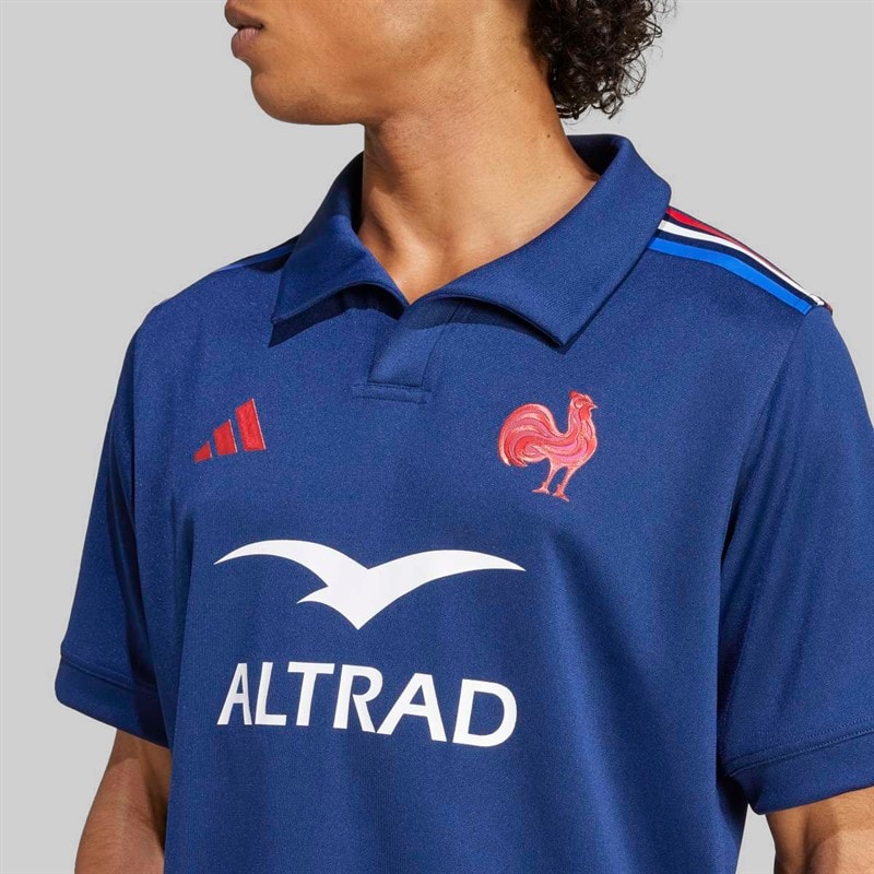 adidas Heren FFR Frankrijk Rugby 24/25 Home Jersey Dark Blue - Afbeelding 4