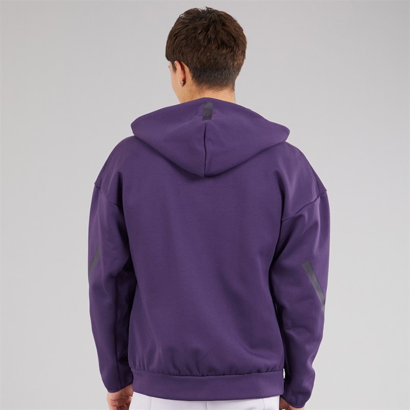 adidas Heren Z.N.E Full Zip Hoodie Aurora Plum - Afbeelding 2