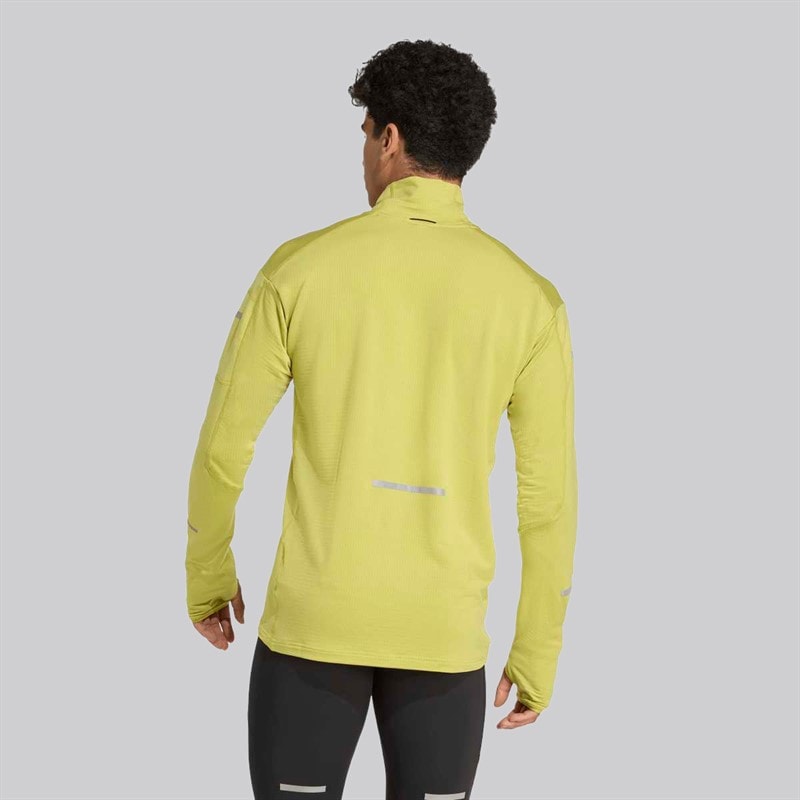 adidas Heren Adi365 Climawarm+ Hardloop Half Rits Top Preloved Lime - Afbeelding 3