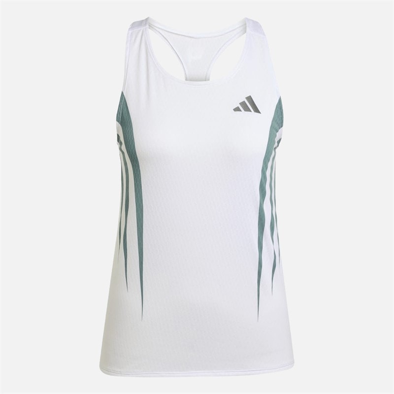 adidas Dames Adizero Archive Hardloop Singlet Wit/Preloved Teal