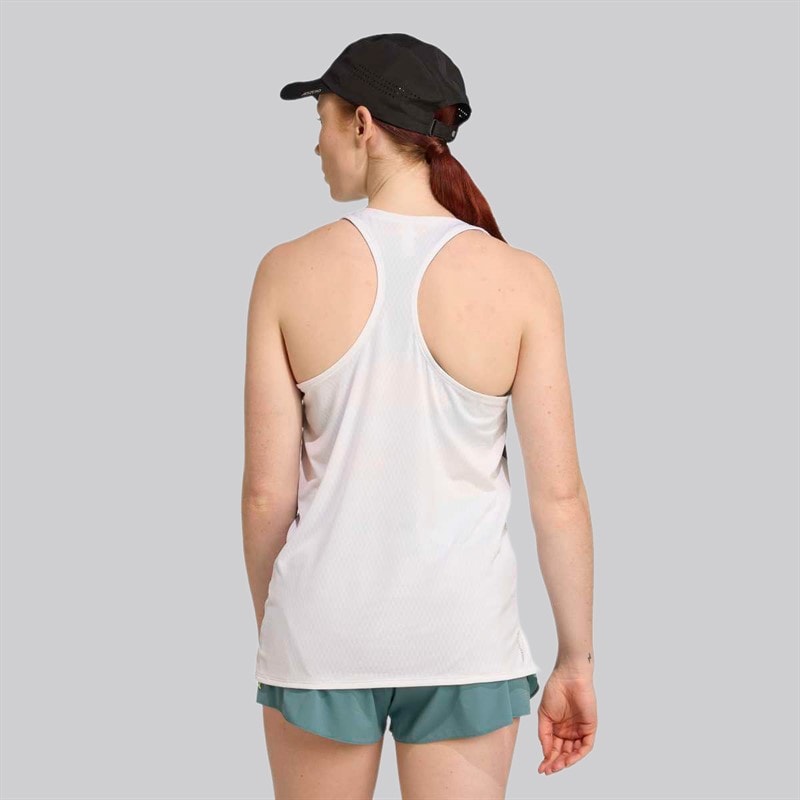adidas Adizero Archive running singlet dla niej kolor Biały/Preloved Teal – zdjęcie  3