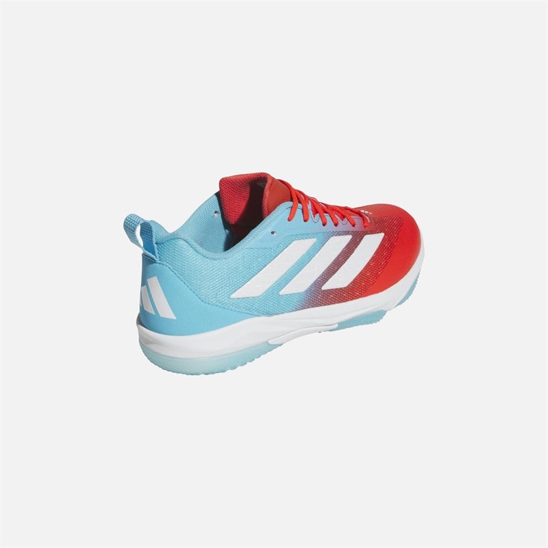 adidas Chaussures de baseball Adizero Impact Turf Homme Bright Cyan/Footwear White/Bright Red - Image 3