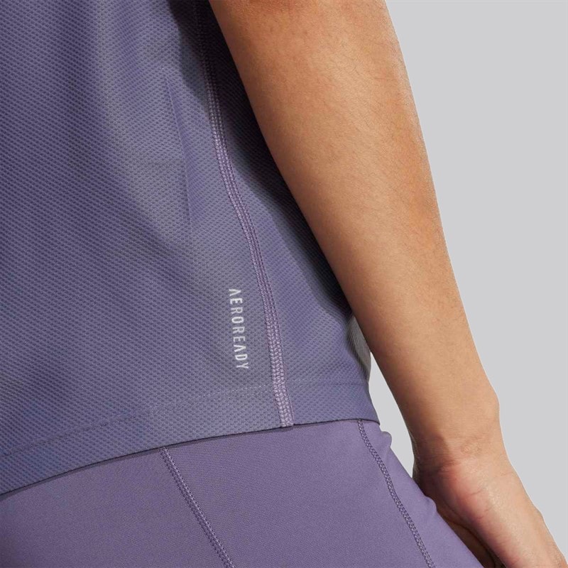 adidas Dames Eigen De Run Hardloop T shirt Preloved Violet - Afbeelding 4