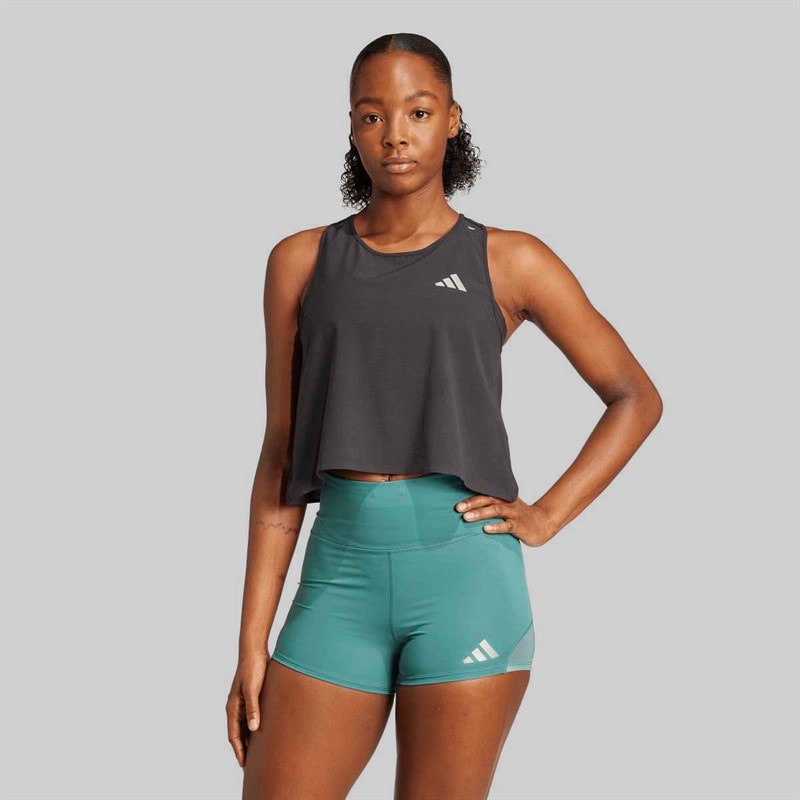 adidas Dames Adi365 Climacool+ hardloop crop top Zwart - Afbeelding 1